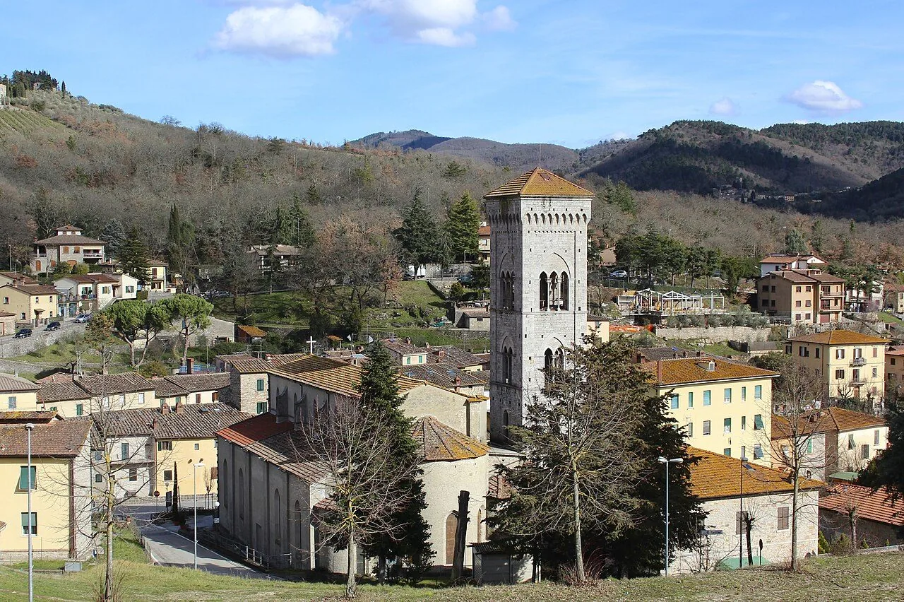 Panorama di Gaiole in Chianti tra le colline